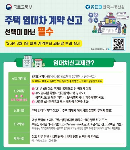 주택 임대차 계약 신고제 홍보 안내문