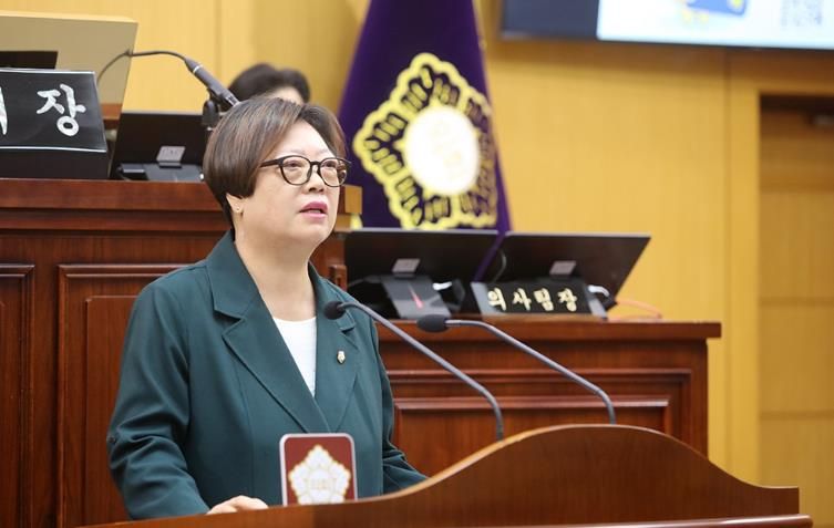 가선숙 의원, 본회의 5분 발언 장면