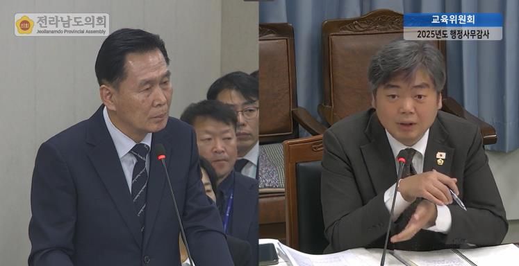 행정사무감사 중인 박원종 전남도의원