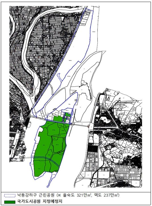 낙동강하구 국가도시공원 위치도