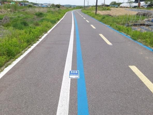 공릉천자전거1길에 설치된 기초번호판