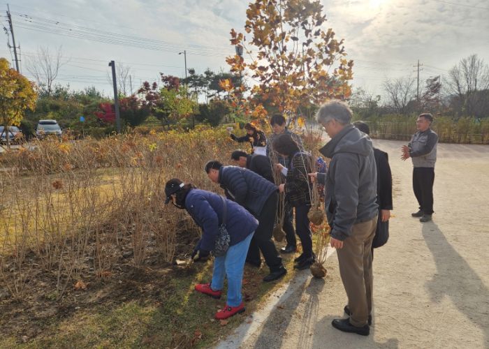 구리시 수택3동 주민자치회, 장자호수공원에 수국 100주 식재