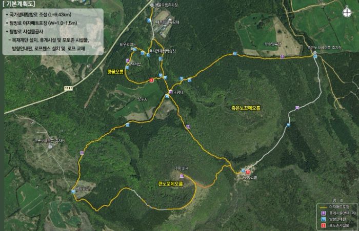 ‘노꼬메오름 국가생태탐방로 조성사업’ 기본계획도