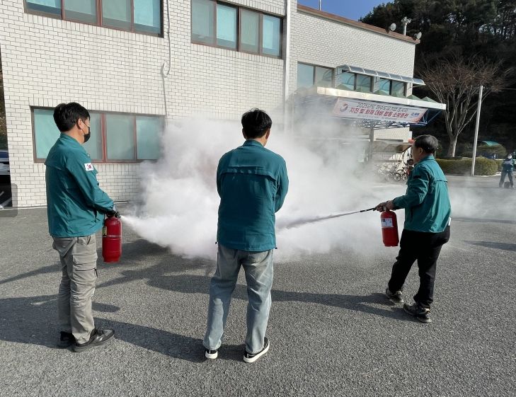 통영시, 지진․화재 대비 하수도공기업 소방합동훈련