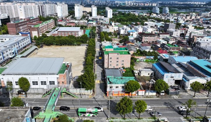 우산동 뉴빌리지 사업 대상지 전경