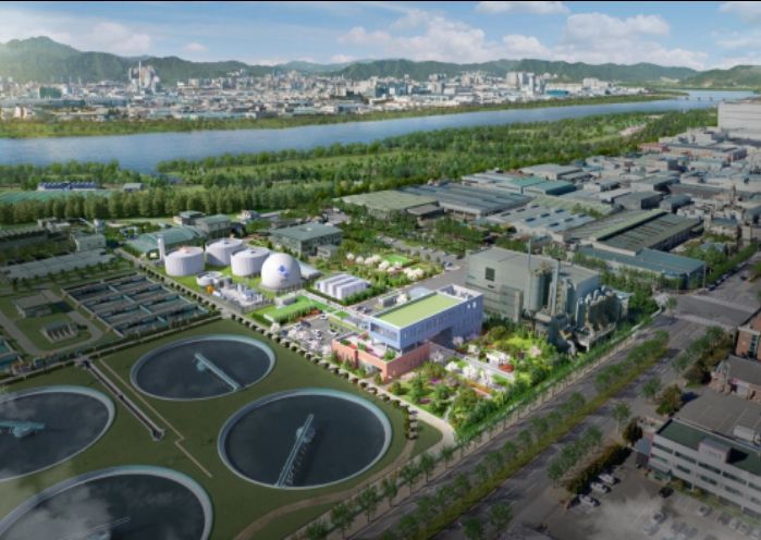 구미시 광역 통합바이오가스화시설 조감도