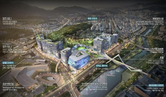 백현마이스 도시개발사업 구상도