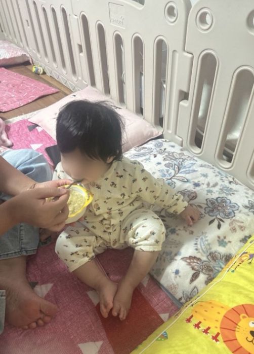 새싹 든든 유아식 지원 모습