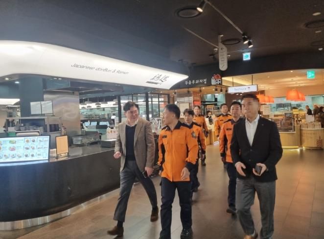 천안서북소방서, 설 명절 대비 갤러리아 센터시티 화재예방 간담회 실시