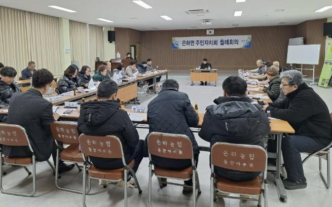 홍성군 은하면 주민자치회, 2월 정례회의 개최