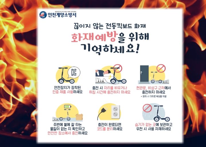 리튬이온 배터리 화재예방 안전수칙 홍보 강화