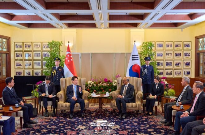 '타르만' 싱가포르 대통령 면담(청와대)