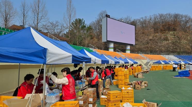 합천군 자원봉사협의회, 제25회 합천벚꽃마라톤대회 자원봉사활동 실시