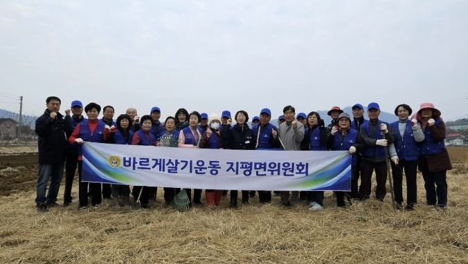 지평면 유채꽃밭 조성