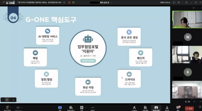 지원이(G-ONE) 활용 교육 사진